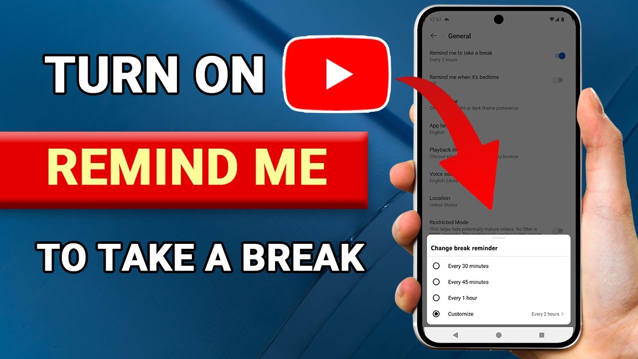 How to Turn On Remind Me to Take a Break in YouTube - Easy Guide