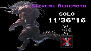 [MHW] 極ベヒーモス ソロ 弓 (睡眠なし) 11'36"16 Extreme Behemoth Solo Bow (w/o Sleep)