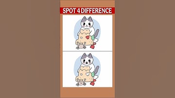 Can you Spot 4 Differences #gaming #braintest #brainteasers
