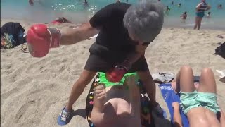 Taner Tolga Tarlacı Sahilde Meydan Okudu Para Ödüllü Boks Maçı Part 2