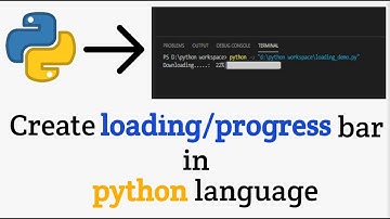 Create Loading/Progress bar in Python programming language || Python project || Python Tutorial ||