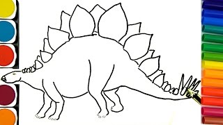 dinosaur dinosaurs paint coloring draw pages drawing colors entitlementtrap