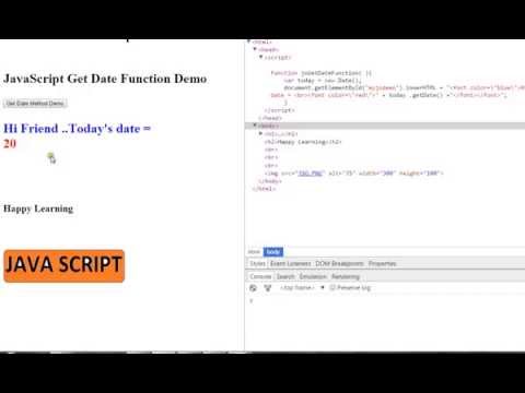 HOW TO GET A DATE IN JAVASCRIPT DEMO