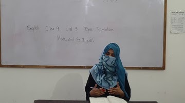 English Class 9 unit 3 Media and its impacts  Topic Translation