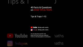 Tips &amp; Traps Flashcards: 1-10 #shorts #maths #flashcards #gcse #quiz