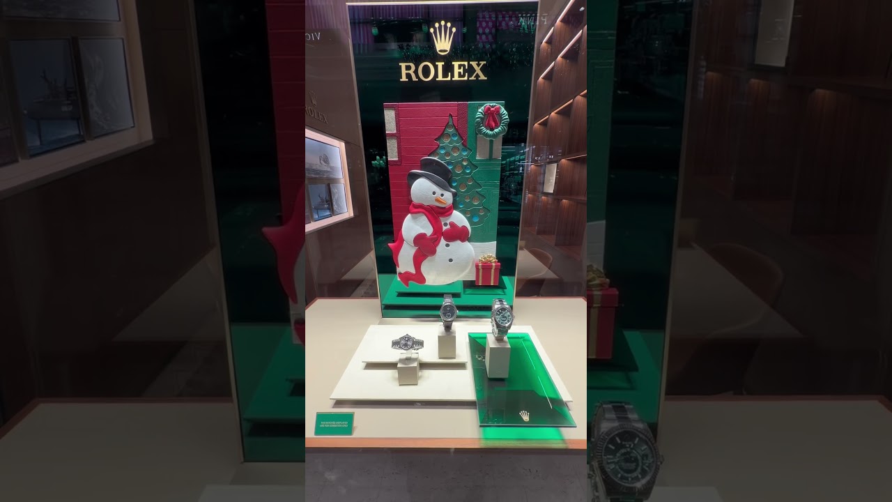 Snowman or the Watches? | Holiday Rolex Window Display