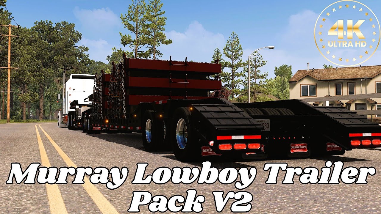 ATS Mods 1.54 ★ 4K  | 16.000 Weights  Murray Lowboy Trailer Pack V2 - American Truck Simulator