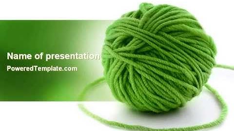 Green Thread Clew PowerPoint Template by PoweredTemplate.com