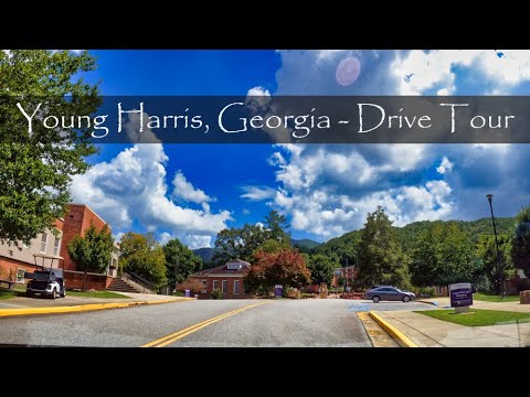 Young Harris, Georgia - College Town Drive Tour - 4K