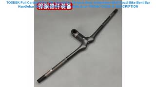 Promo Toseek  Carbon Fiber Flat Handlebar 286mm Stem Integration