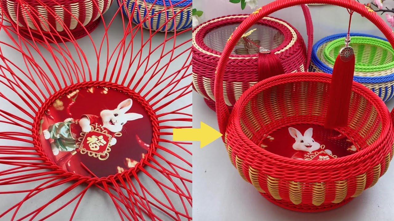 Create a Beautiful PE Rattan Basket with Acrylic Base #diy #handmade #craft
