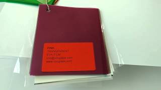 Color eva glass interlayer film catalog Transparent clear pink