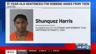 17-year-old sentenced for robbing shoes from teen at Canton gas station
