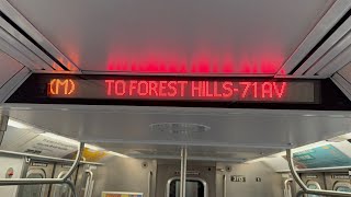 IND 6 Av Local: R179 (M) Train [Middle Village-Metropolitan Av to Forest Hills-71 Av #JamaicaLCL]