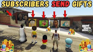 Shinchan and Franklin Unbox Subscriber Gifts in GTA 5!