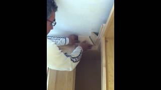 Installing Kraftmaid crown molding. Deveron Maple