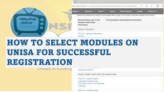 how to choose modules when registering at unisa | understanding pre and co-requisite