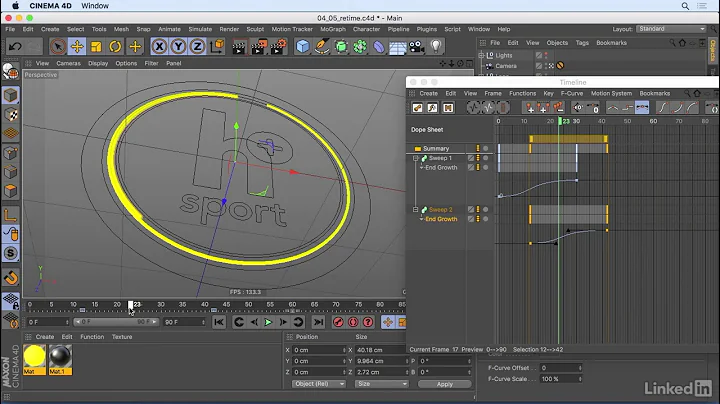 CINEMA 4D R18 Tutorial  015 Copy and offset keyframes