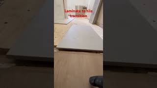 Laminate to tile floor transition #tiles #bathroomremodel #schlutersystems #flooring #diy