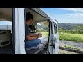 【幻の車中泊】霧に覆われた映画みたいな湖で車の中に退避する/EVERY little D./軽自動車で車中泊/ASMR