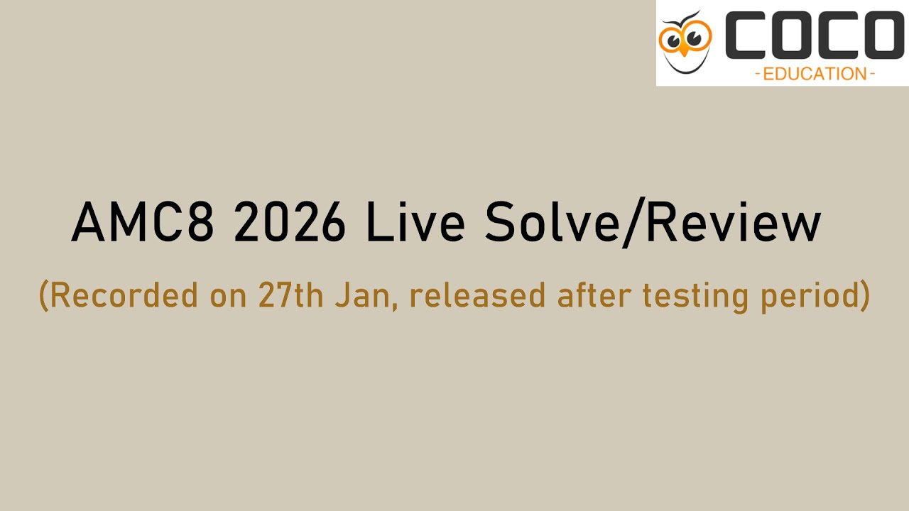Обзор AMC8 2026/Решение в прямом эфире