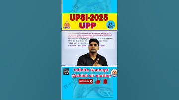 ⭐⭐🚨🚀 “UPSI 2025 | Most Important Maths Questions | Ashish Sir Infinite Concept”ssc CGL #mathtricks