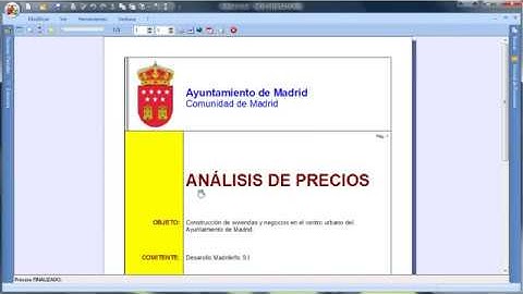 Tutorial de PriMus - Impresión de Análisis de Precios y Necesidades de la Obra - ACCA software