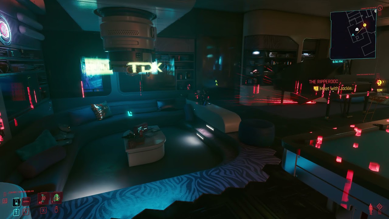 Cyberpunk 2077 Blade Runner Hologram Apartment - YouTube
