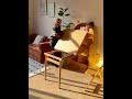 🐱 Cat Ears! Wooden Foldable Magic Table #table #homedecor #home #furniture #折りたたみテーブル #小さな部屋でもOK