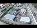 Drone at Almedal. New tracks and trains.