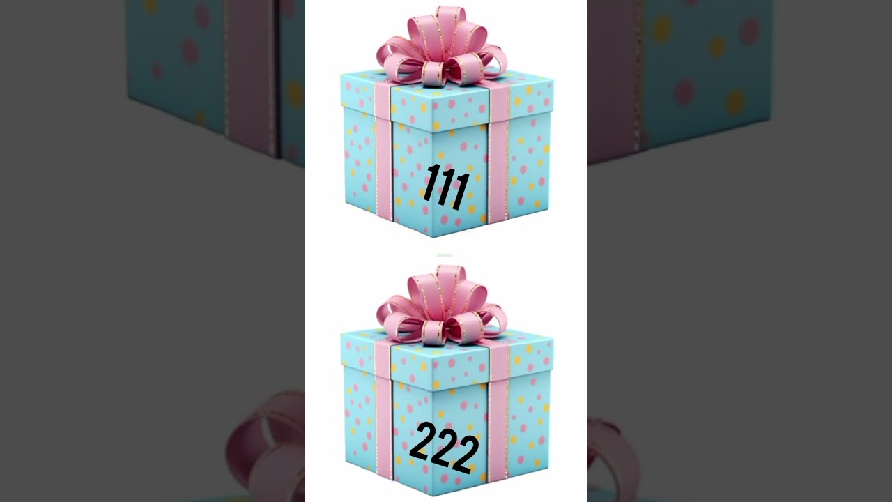 222 V's 111 choose your #gift box🎁 #shorts #youtubeshorts