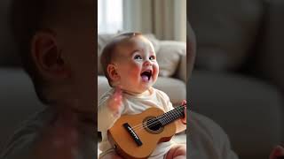 "I Love You Mommy" - Sweetest Serenade by Baby Guitarist!