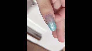 Mesmerizing Silver-to-Turquoise Gradient Cat Eye Nail Tutorial | Easy Summer Nail Art Step-by-Step