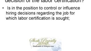 PERM Labor Certification filed for a relative