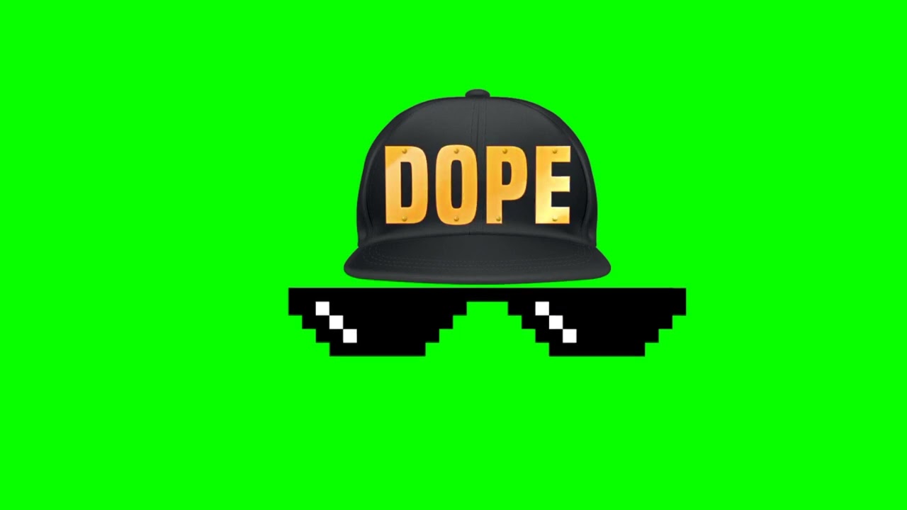 Sigma Hat and Glasses on Green screen YouTube