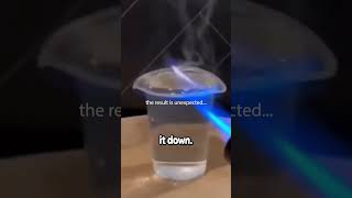 Burning a plastic cup