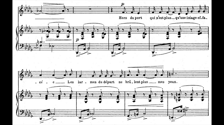 Gabriel Fauré - L'horizon chimérique, Op.118 (1921)