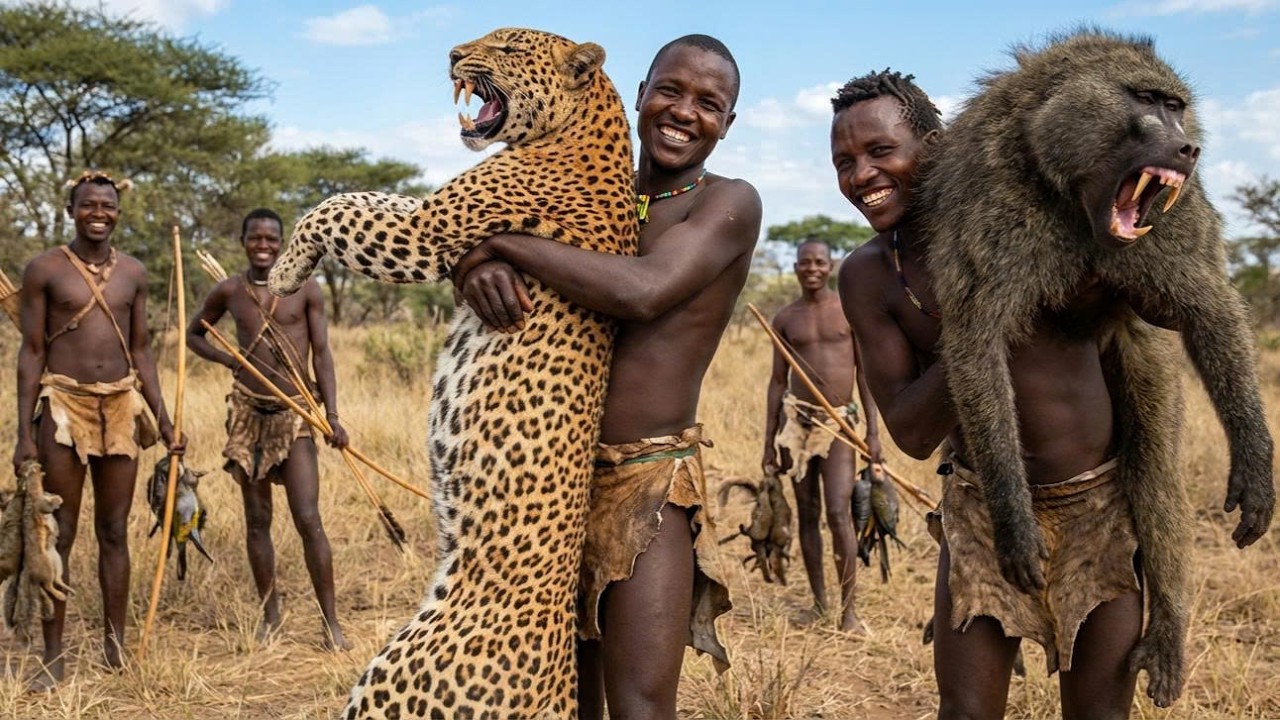 La Tribu Hadzabe y los Momentos Más Peligrosos de su Vida en la Naturaleza Salvaje