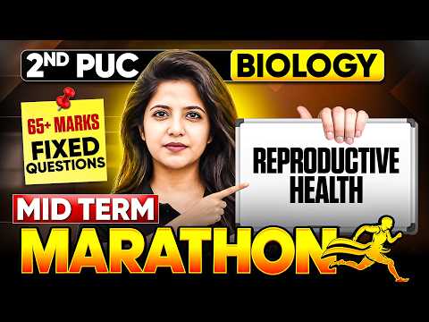 🔴2nd PUC MIDTERM 2,3,5 Marker FIXED Questions in ONE VIDEO | Reproductive Health | Score 65+