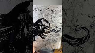 Custom PlayStation 5 for Venom #venom #marvel #custom #playstation #gaming #controller
