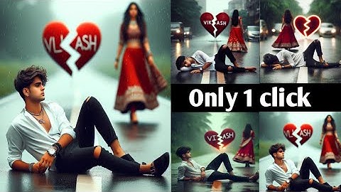 💔😭broken heart image ! Couples Break Up image editing | Sad Photo Editing | ai Image Creator #viral