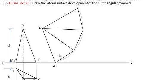 Unit 6 Part-IV Lateral surface development of cut section of Pyramid