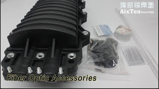 Horizontal Type Fiber Optic Accessories Joint Splice Closure Plastic ABS IP68