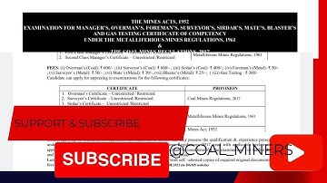 DGMS Examination notification out fmc smc overman mining sirdar forman blaster gt
