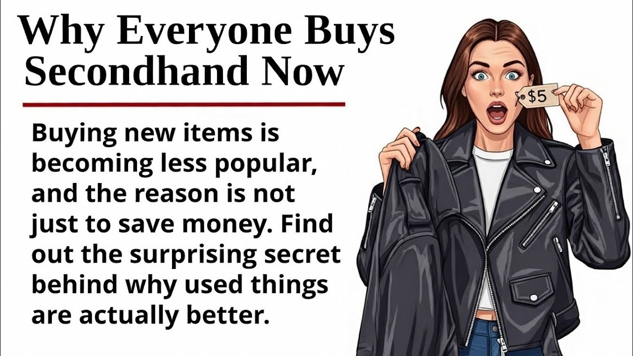 Why Everyone Buys Secondhand Now || ♻️🛍️ Learn English Through Story Level 2 || Graded Reader👍👍👍👍