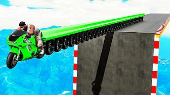 Longest Bikes vs Sharpest Ramps in GTA 5