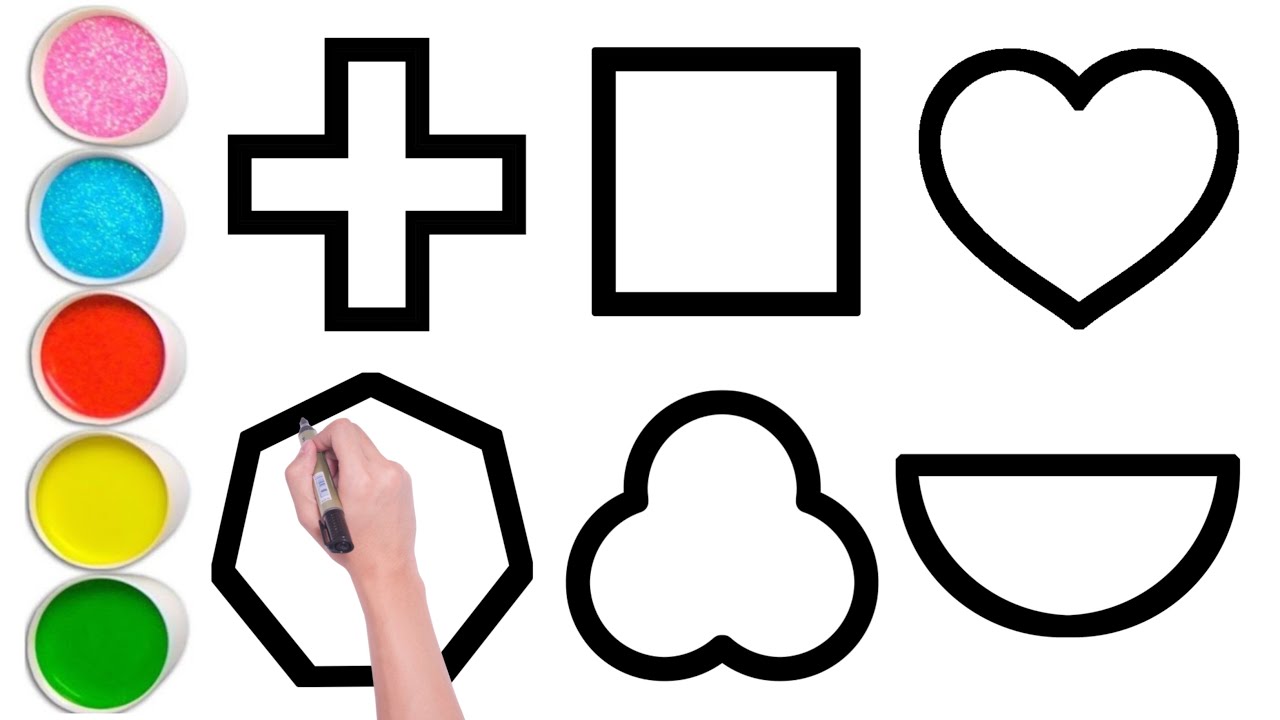 Learn new colors, learn to draw 2d shapes for kids and toddlers | abc ...