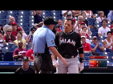 MIA@PHI: Prado ejected after striking out in the 3rd