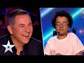 13-year-old Dante Marvin makes the Judges HOWL with WITTY comedy song | Auditions | BGT 2022