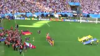 WM Finale 2014 Deutschland - Argentinien. Einlauf und Hymnen